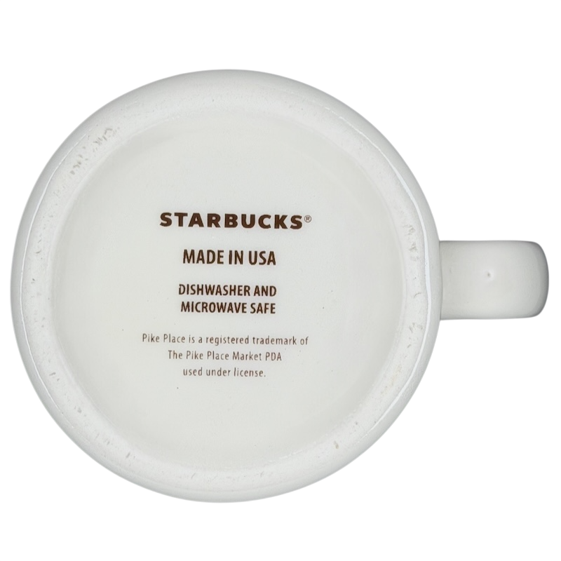 Bottom view of The First Starbucks Store Pike Place Market Seattle WA Mug Starbucks showing care instructions