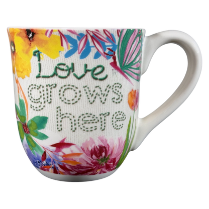 Love Grows Here Floral Susan Winget Mug Cracker Barrel