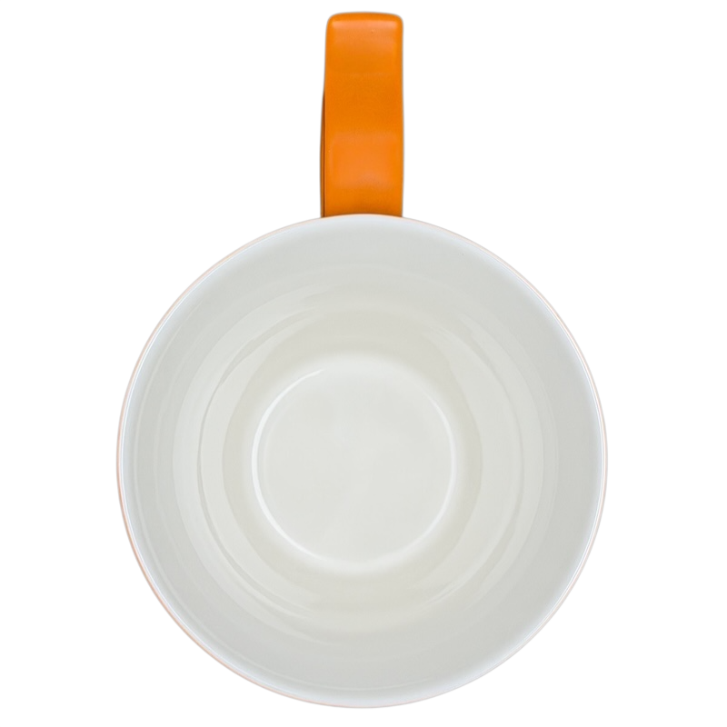 Rococo Scroll Handle Orange Mug 2012 Starbucks Tazo
