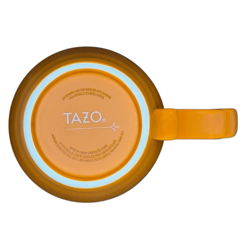 Rococo Scroll Handle Orange Mug 2012 Starbucks Tazo