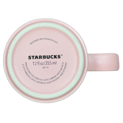 Blue Bird Of Paradise 12oz Matte Pink Mug 2018 Starbucks