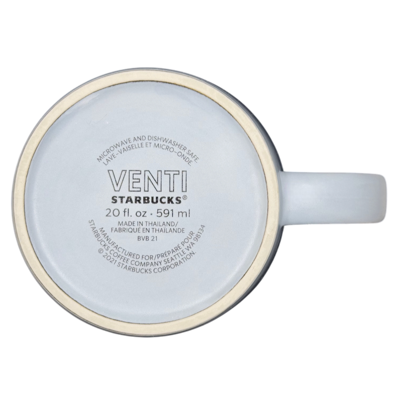 Venti Matte Gray Embossed Siren 20oz Mug 2021 Starbucks