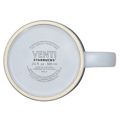 Venti Matte Gray Embossed Siren 20oz Mug 2021 Starbucks