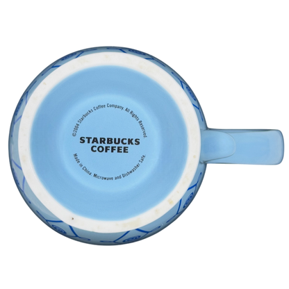 Diamond Swirl Blue Pedestal Mug 2004 Starbucks