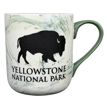 Yellowstone National Park Bison Etched Marble Mug