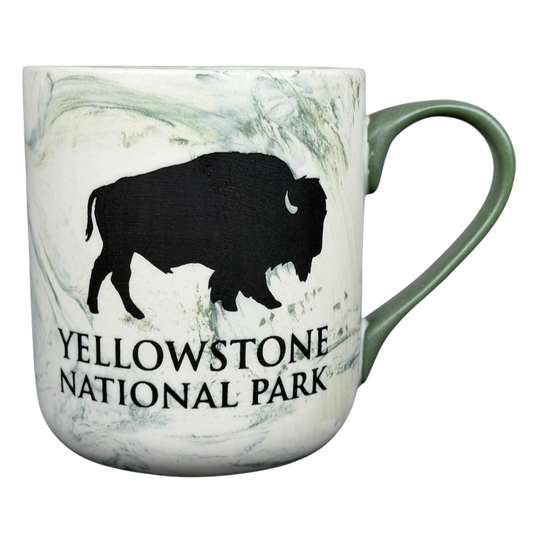 Yellowstone National Park Bison Etched Marble Mug