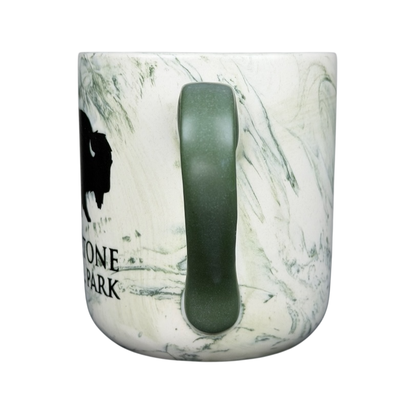 Yellowstone National Park Bison Etched Marble Mug