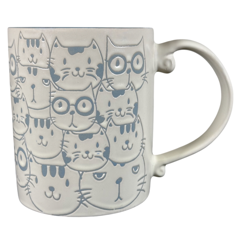 Cat Faces Embossed Mug Spectrum Designz