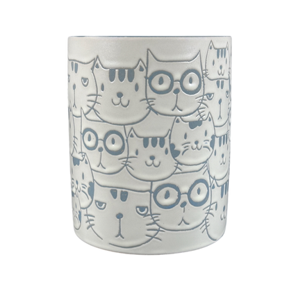 Cat Faces Embossed Mug Spectrum Designz