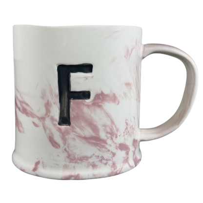 Marbled Letter "F" Monogram Initial Mug Anthropologie