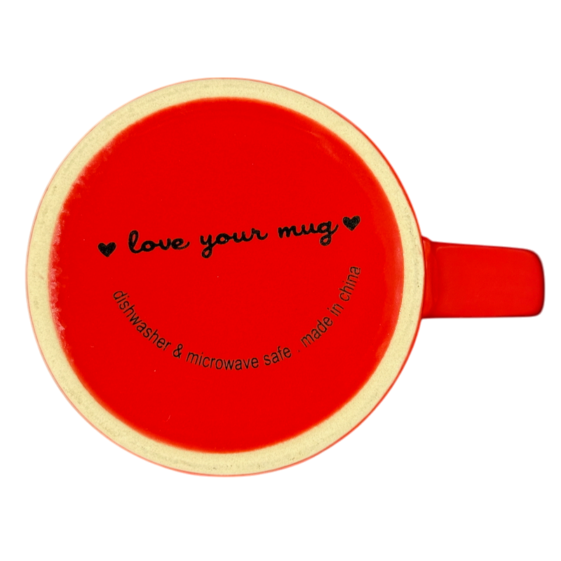 Follow Your Heart Red Mug With White Interior Love Your Mug