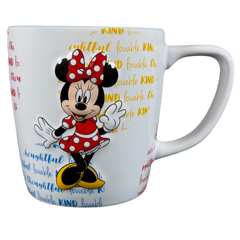 Minnie Mouse Kind Lovable Thoughtful Embossed Mug Disney