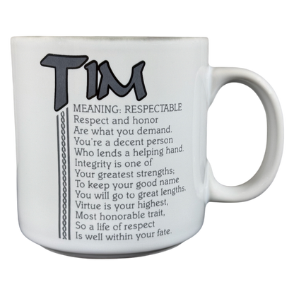 TIM Poetry Name Gray Interior Mug Papel