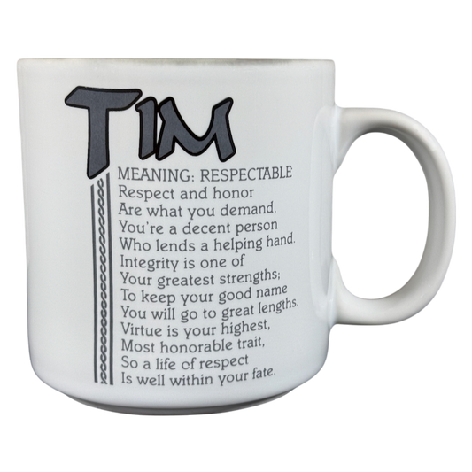 TIM Poetry Name Gray Interior Mug Papel