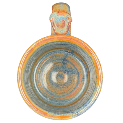 Geometric Sunburst Signed Pottery Mug