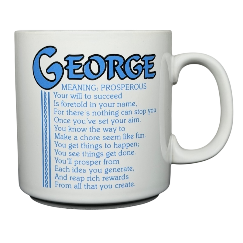GEORGE Poetry Name Gray Interior Mug Papel