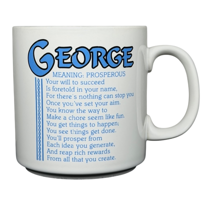 GEORGE Poetry Name Gray Interior Mug Papel