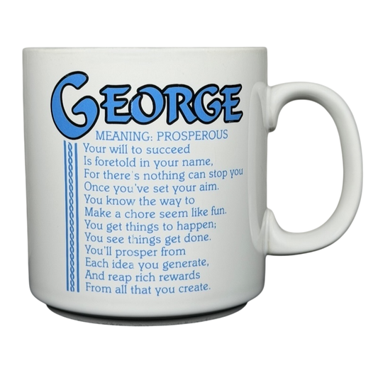GEORGE Poetry Name Gray Interior Mug Papel