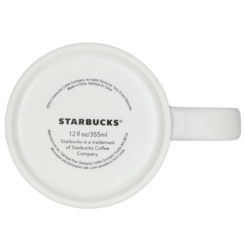 Etched Siren White 12oz Mug 2014 Starbucks