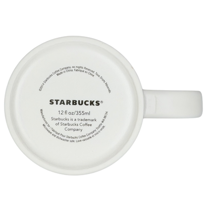 Etched Siren White 12oz Mug 2014 Starbucks