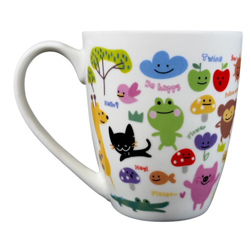 Friends Happy Day Cute Animals Mug Daiso Japan