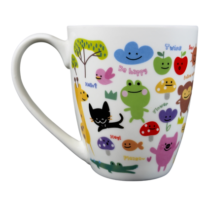 Friends Happy Day Cute Animals Mug Daiso Japan