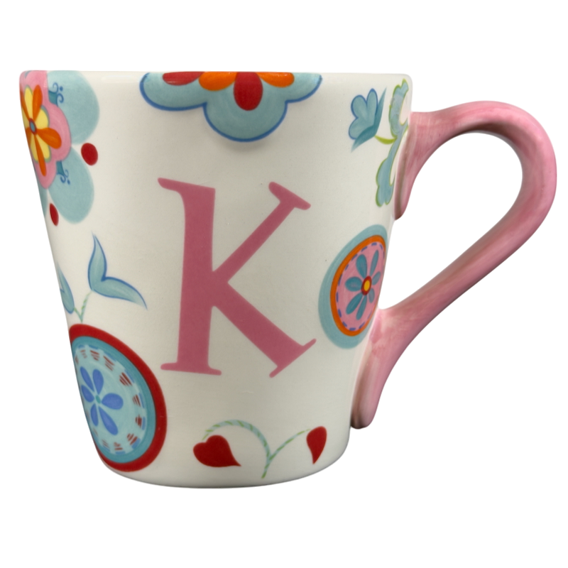 Floral Letter "K" Monogram Initial Mug World Market