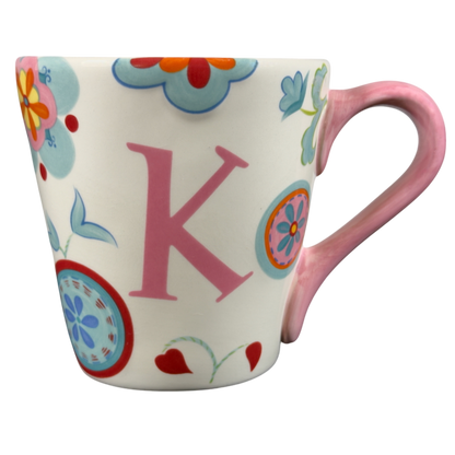 Floral Letter "K" Monogram Initial Mug World Market