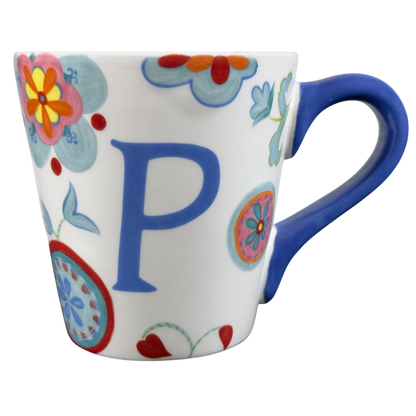 Floral Letter "P" Monogram Initial Mug World Market