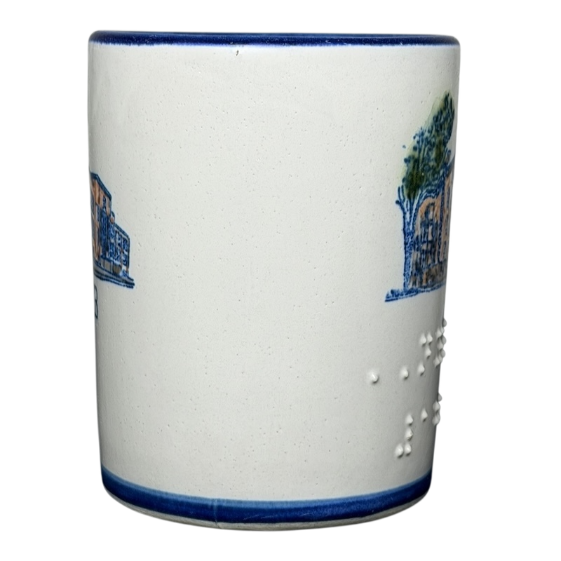 NYSSB 1868 Embossed Braille Mug Louisville Stoneware