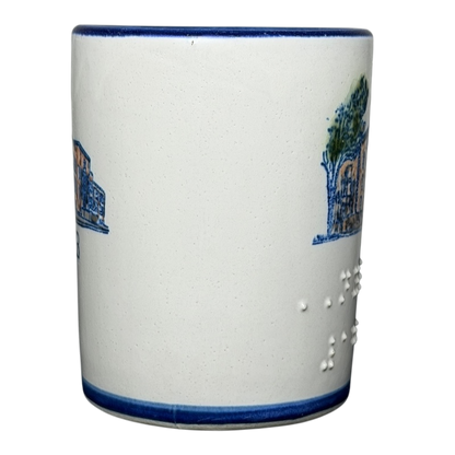 NYSSB 1868 Embossed Braille Mug Louisville Stoneware