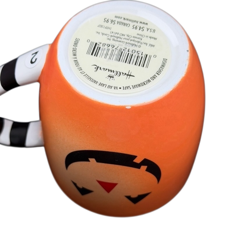 Halloween Jack-O'-Lantern Striped Handle Mug Hallmark