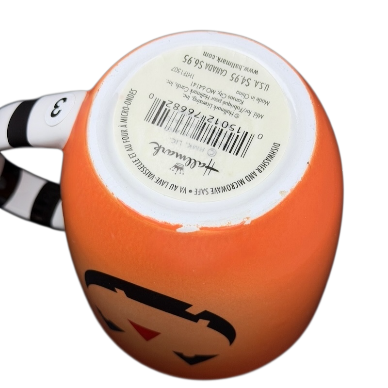 Halloween Jack-O'-Lantern Striped Handle Mug Hallmark