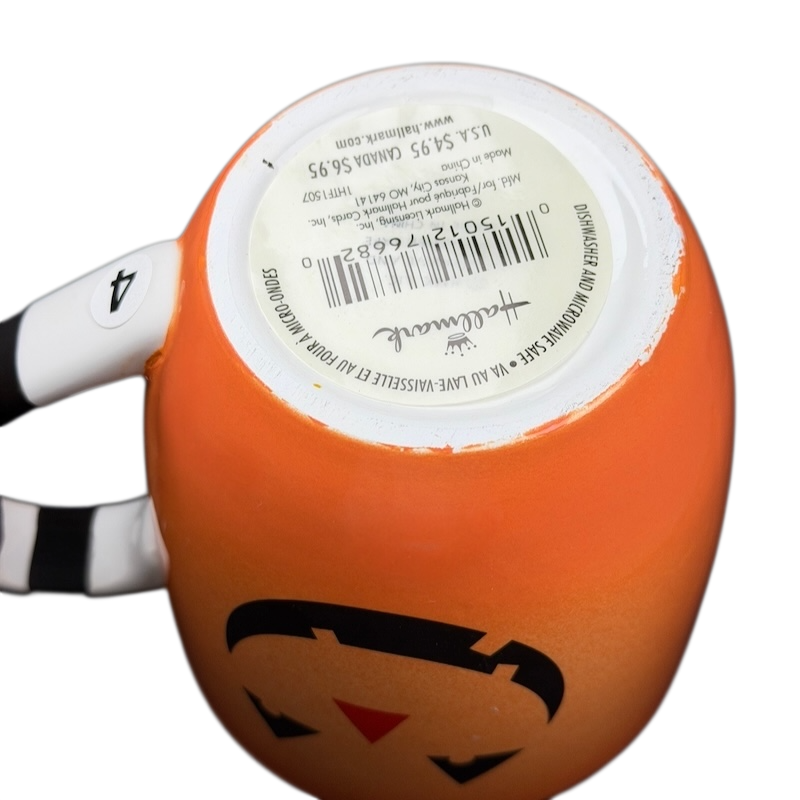 Halloween Jack-O'-Lantern Striped Handle Mug Hallmark