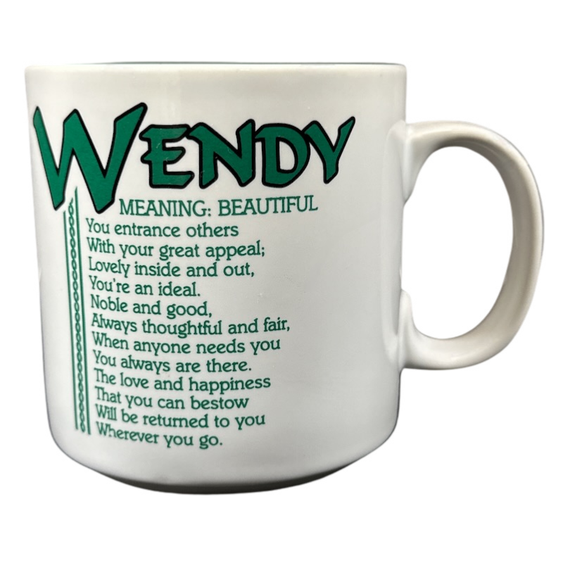 WENDY Poetry Name Green Interior Mug Papel