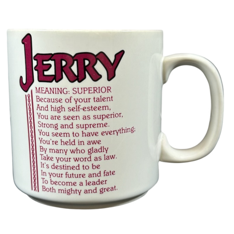 JERRY Poetry Name Taupe Interior Mug Papel