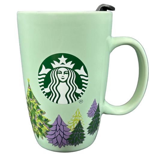 Green And White Siren Christmas Pine Trees 12oz Travel Mug 2020 Starbucks