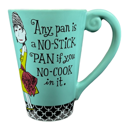 Any Pan Is A No Stick Pan If You No Cook In It Blue Mug Hallmark NEW