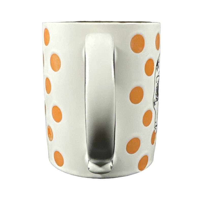 Sugar Skull Orange Polka Dots Halloween Mug Spectrum Designz