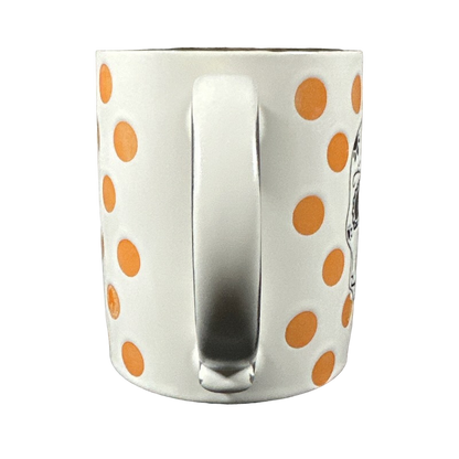 Sugar Skull Orange Polka Dots Halloween Mug Spectrum Designz