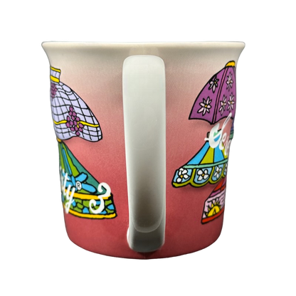 Serendipity 3 Colorful Lampshades Butterfly Flowers Crown Embossed mug