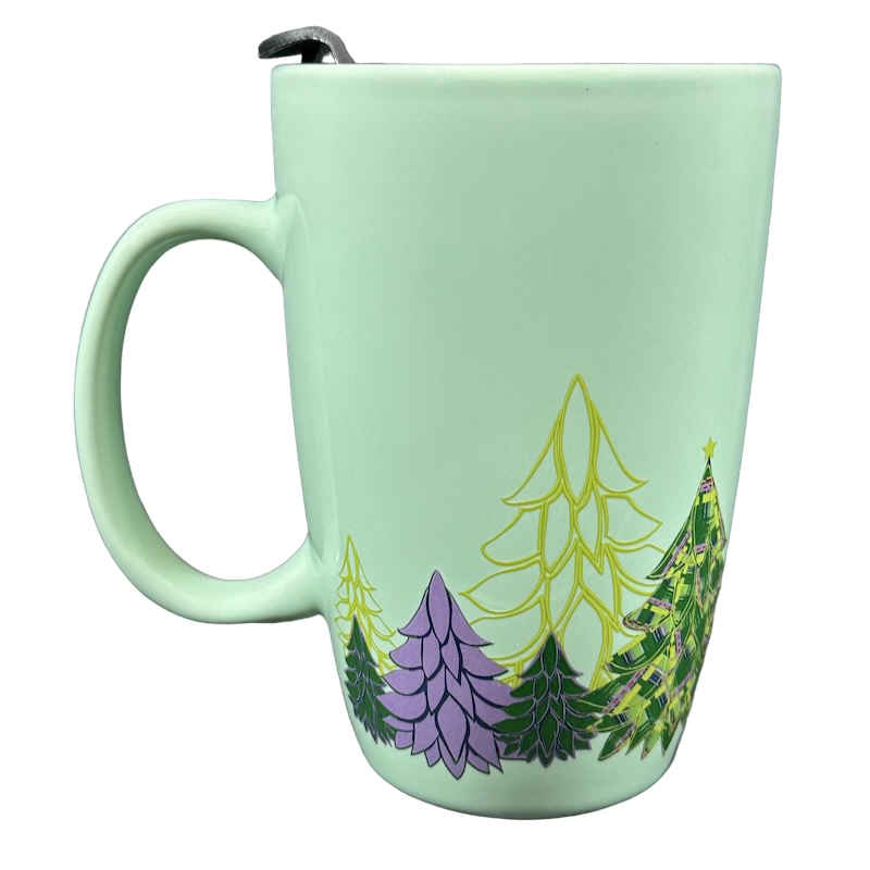 Green And White Siren Christmas Pine Trees 12oz Travel Mug 2020 Starbucks