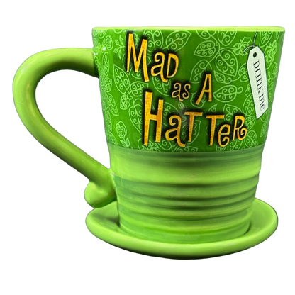 Alice In Wonderland Mad As A Hatter Drink Me 10/6 3D Figural Hat Mug Disney Parks