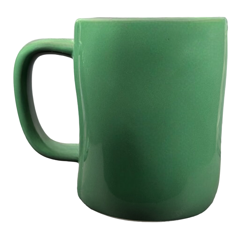 Rae Dunn Artisan Collection NOEL Green Mug Green Inside Magenta