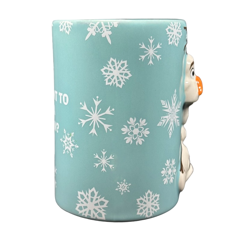 Frozen Olaf I LIKE WARM HUGS 3D Embossed Mug Disney Parks