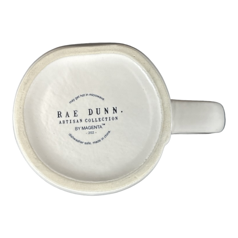 Rae Dunn Artisan Collection CHILLY DAYS COZY NIGHTS Mug Burgundy Inside Magenta