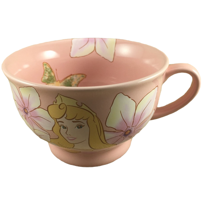 Sleeping Beauty Aurora Flowers Butterflies Pink Mug Disney Store