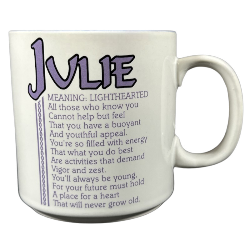 JULIE Poetry Name Lavender Interior Mug Papel