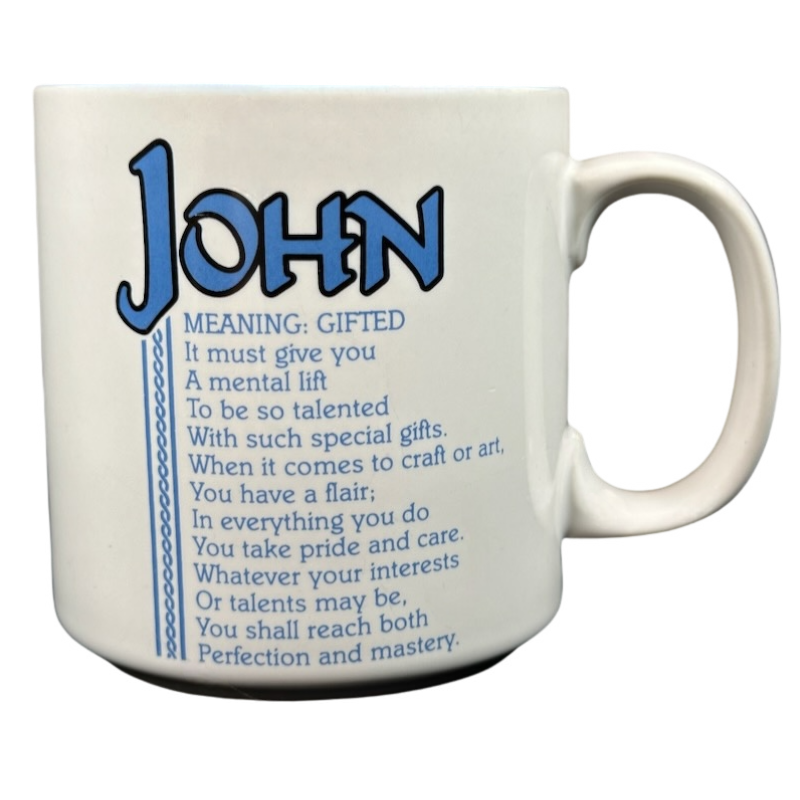 JOHN Poetry Name Blue Interior Mug Papel