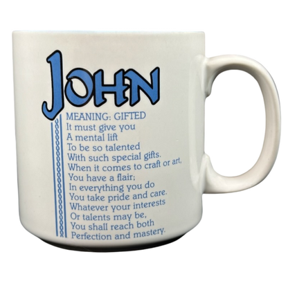 JOHN Poetry Name Blue Interior Mug Papel